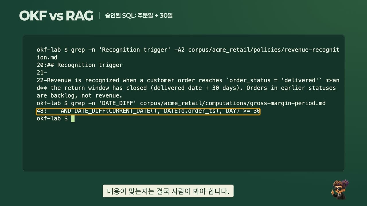 정책은 배송일 + 30일, 승인된 SQL은 주문일 기준